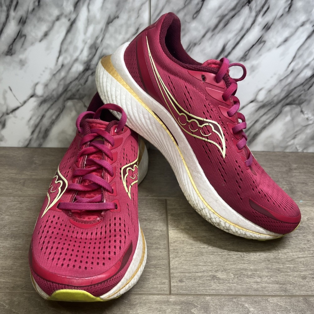 Saucony Endorphin Speed 3 Womens Size 8.5 Pink Gold Running Shoes Not OG Insoles